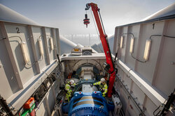 Maintenance work on the turbines is part of the service portfolio of the newly established Deutsche Windtechnik Offshore Ltd.<br />
© Deutsche Windtechnik AG