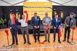 Picture (from left to right): Christoph Sowa (ENERTRAG, Head of Department Poland), Jörg Müller (ENERTRAG, Chairman of the Supervisory Board), Jacek Smolinski (Wójt/Mayor of the rural municipality Bialogard), Waldemar Misko (Mayor Karlino), Robert Falana<br />
© Enertrag SE