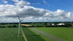 Der Windpark Midlum besteht derzeit aus 70 Enercon-Anlagen vom Typ E-40. Gemeinsam wollen ENOVA und Triodos Energy Transition Europe Fund das Repowering des Standortes vorantreiben.<br />
©  ENOVA