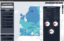 Auszug aus der Climate Change Signal Database WebGIS-Anwendung<br />
©  GEO-NET