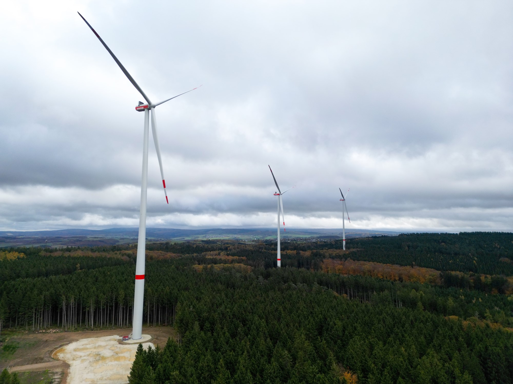 Windpark Bescheid-Süd ist im Probebetrieb