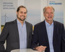 Benjamin Ahrens and Axel Albers, Managing Directors Deutsche WindGuard Consulting GmbH<br />
© Deutsche WindGuard